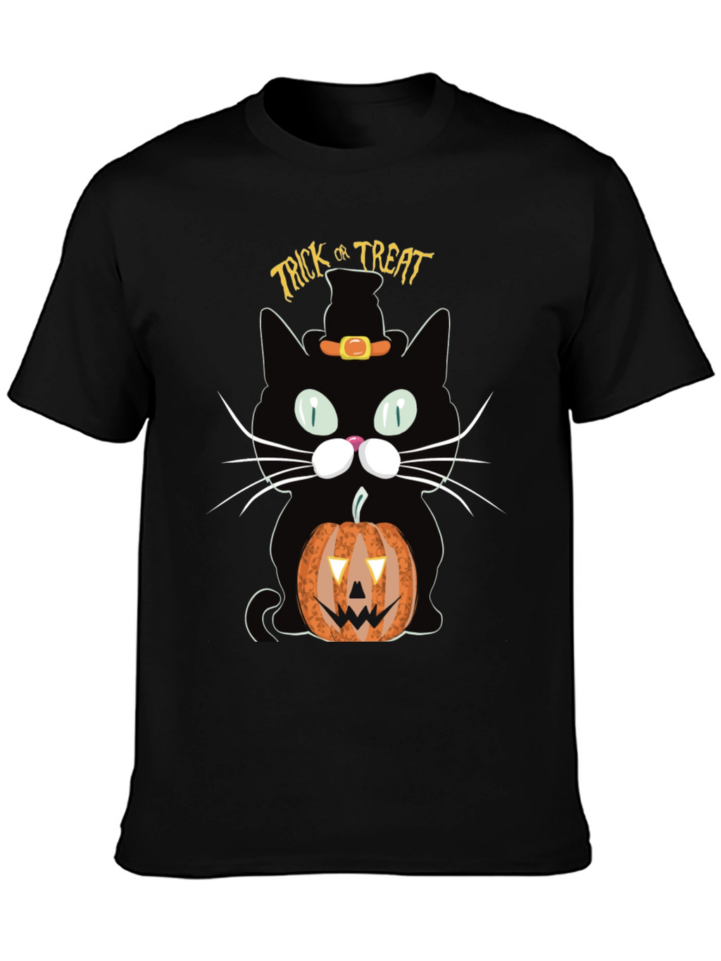 Halloween Black Cat Trick or Treat T-Shirt