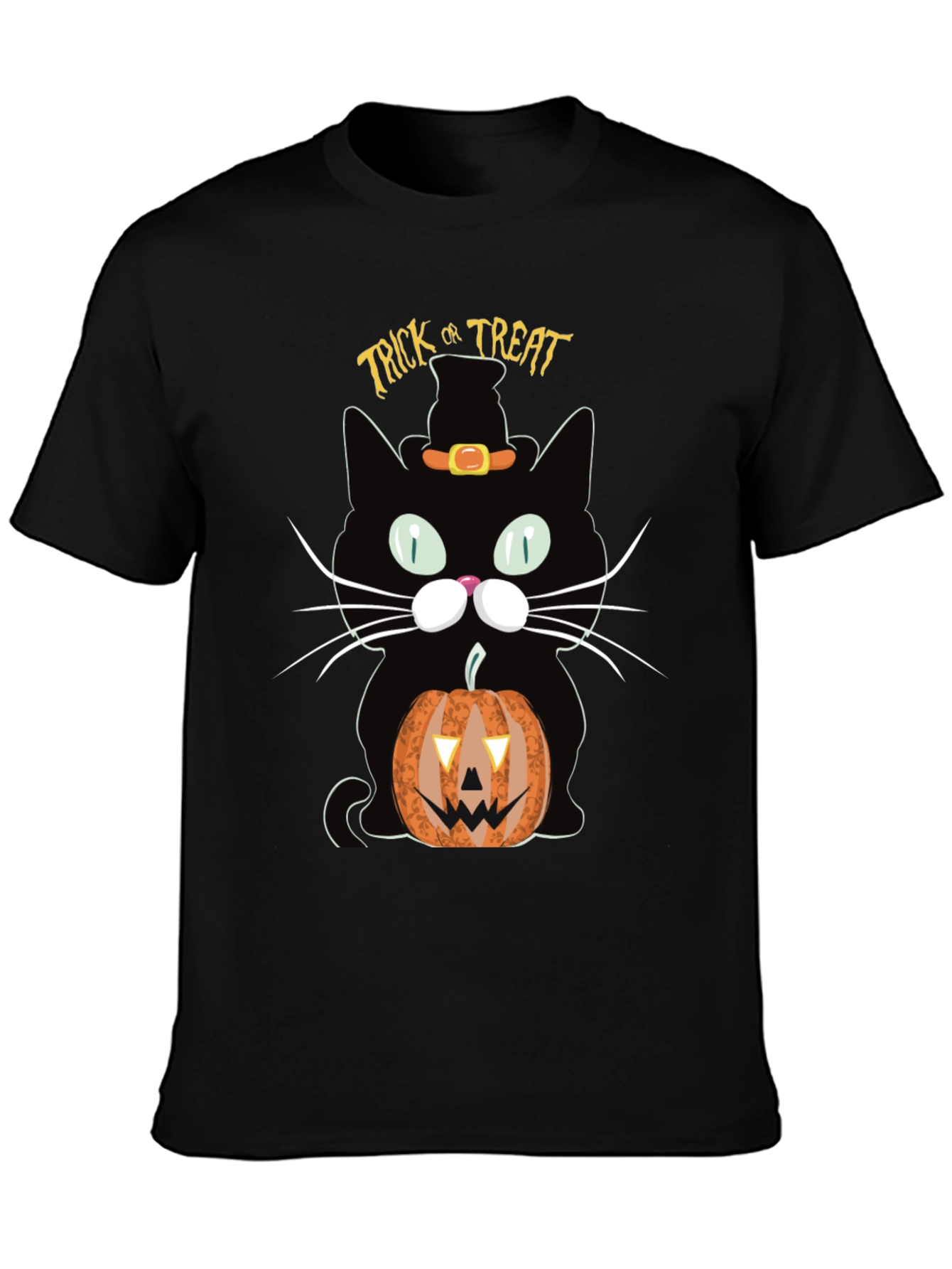 Halloween Black Cat Trick or Treat T-Shirt