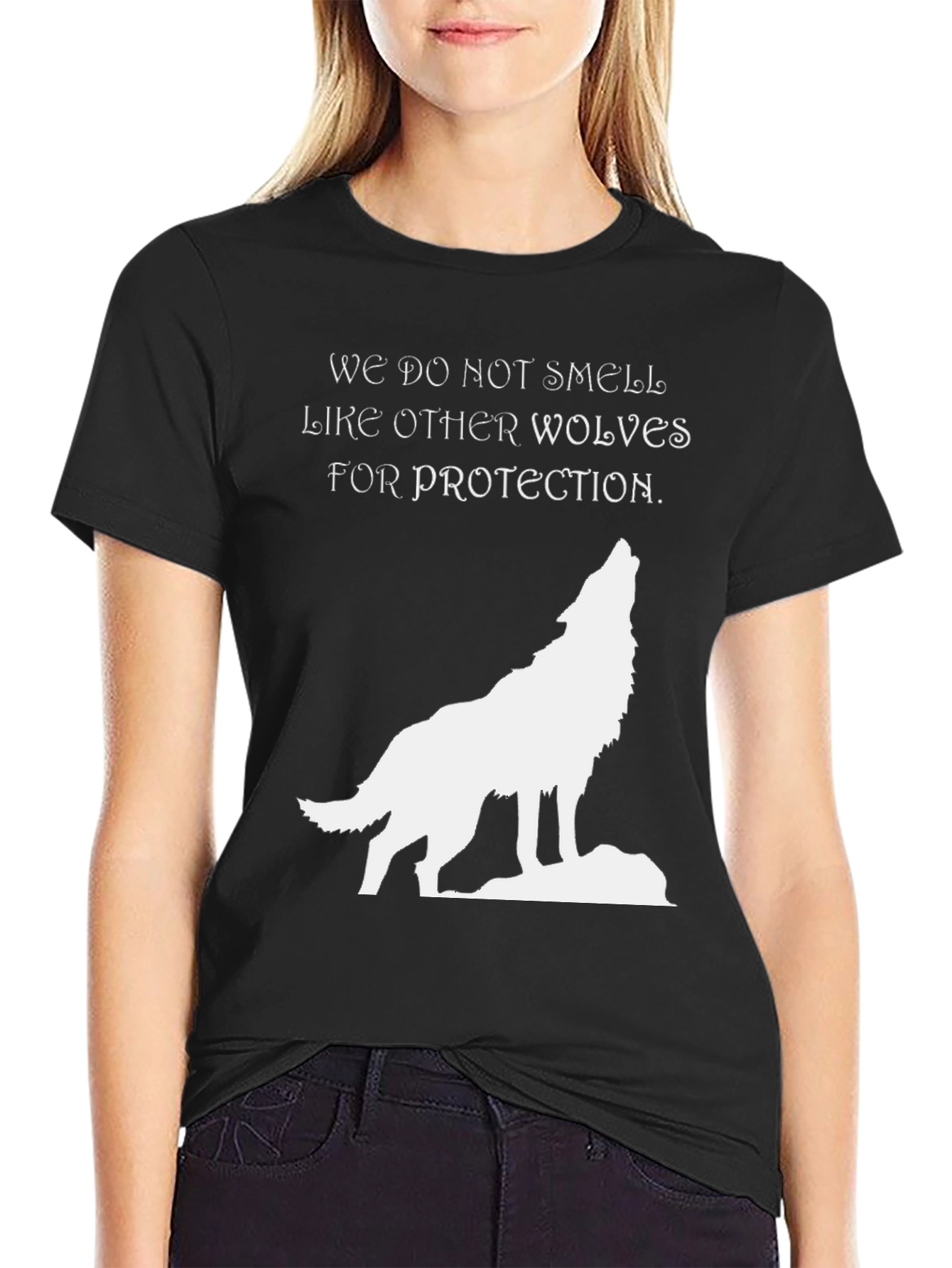 Wolf Graphic T-Shirt - We Do Not Smell Black Tee