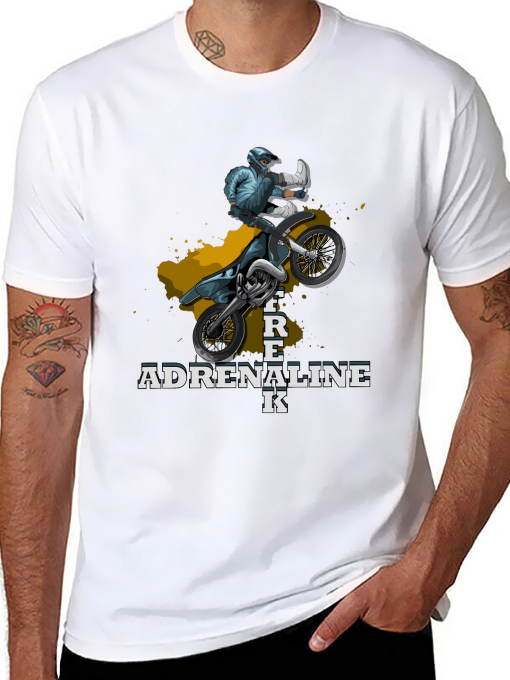 Adrenaline Freak Graphic T-Shirt - Motorcross Style