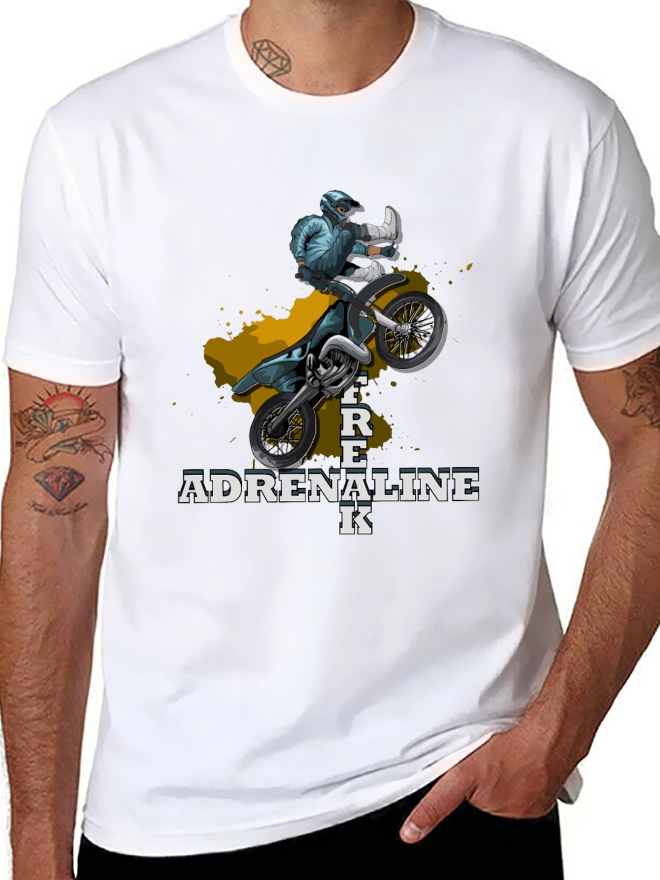 Adrenaline Freak Graphic T-Shirt - Motorcross Style