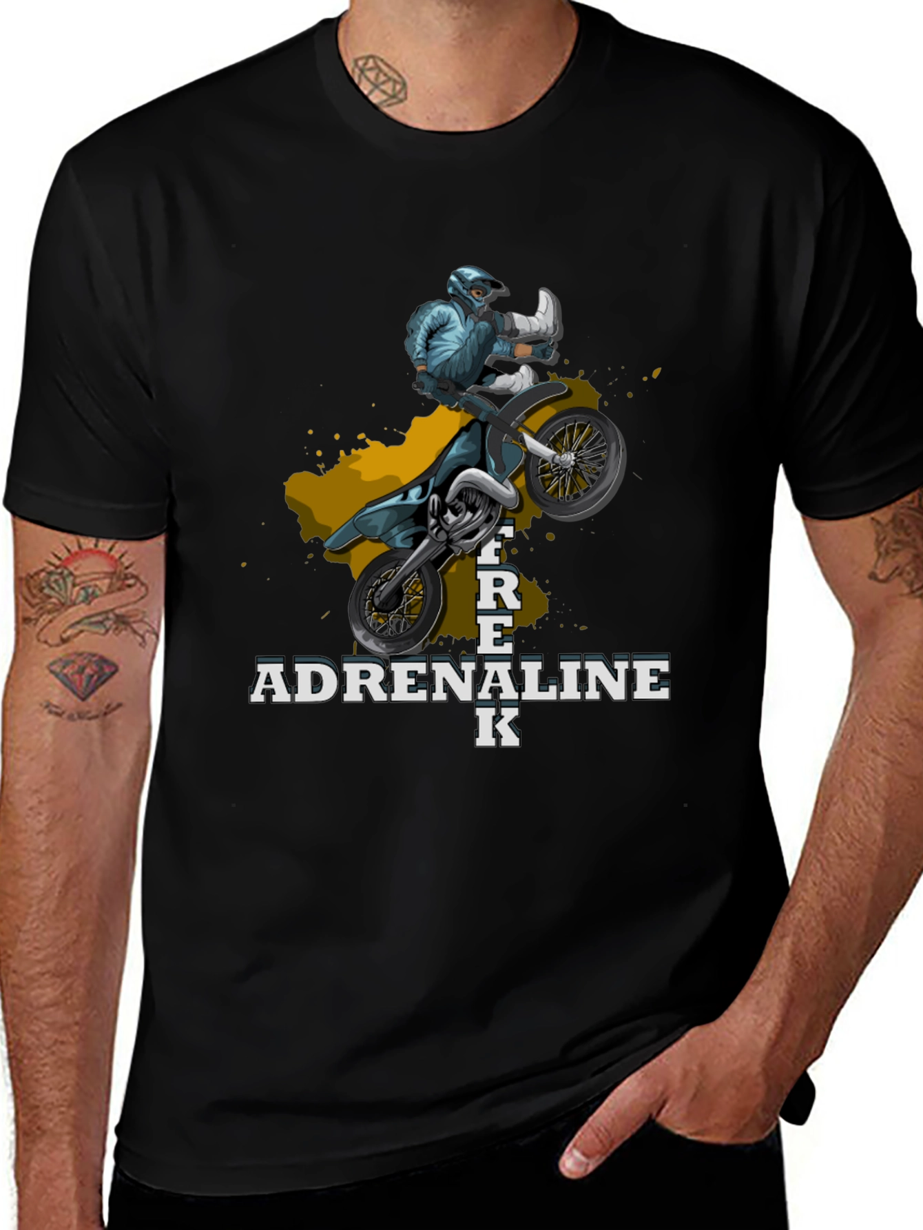 Adrenaline Freak Graphic T-Shirt - Motorcross Style