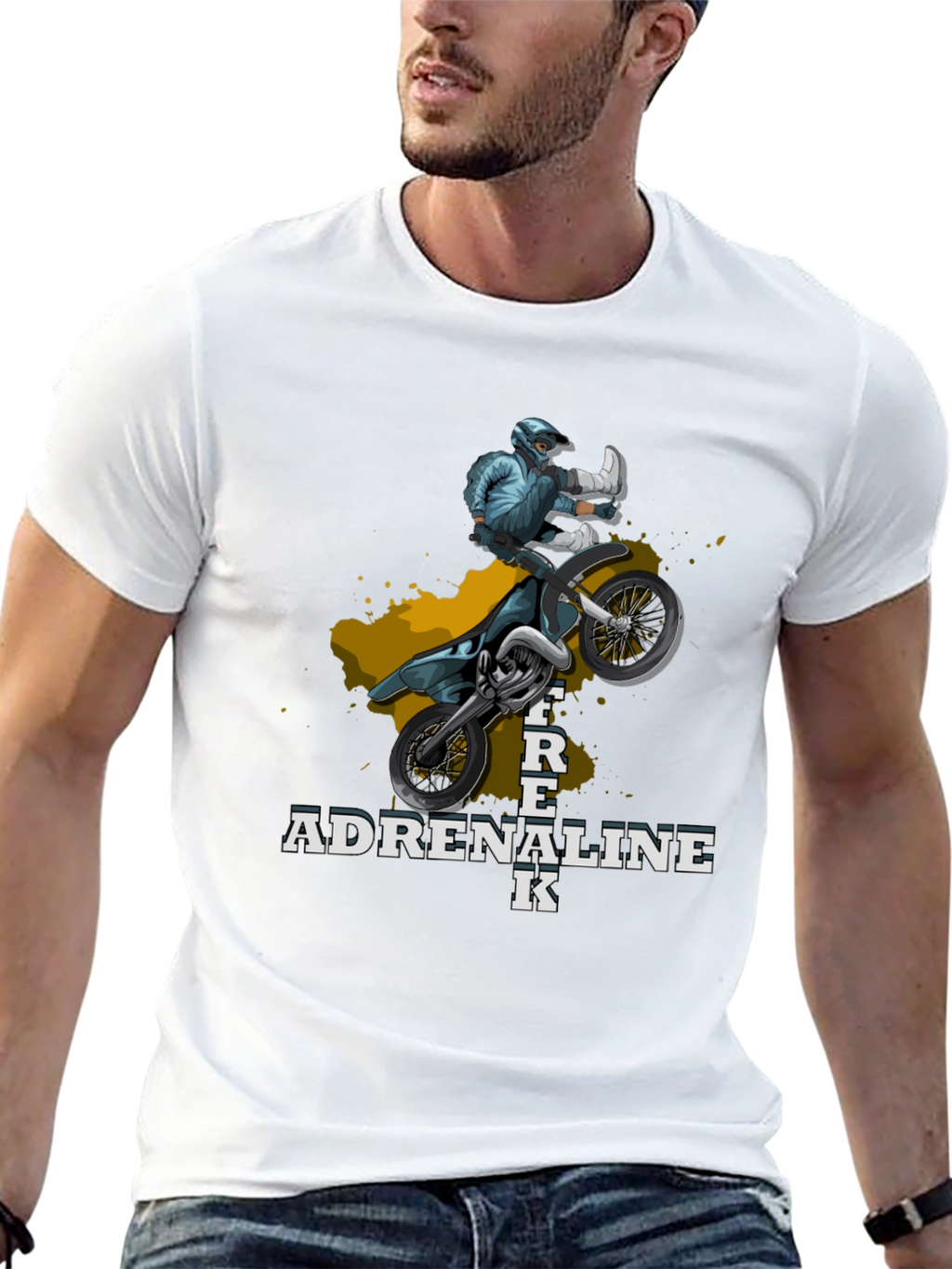 Adrenaline Freak Graphic T-Shirt - Motorcross Style