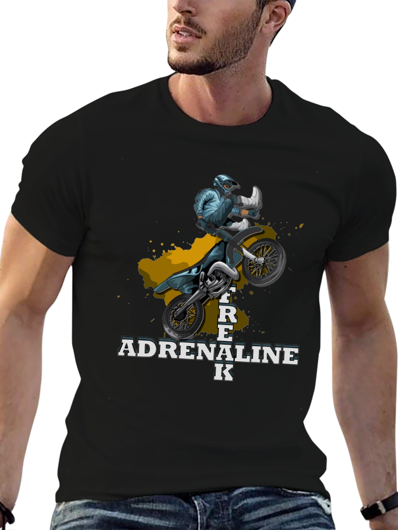 Adrenaline Freak Graphic T-Shirt - Motorcross Style