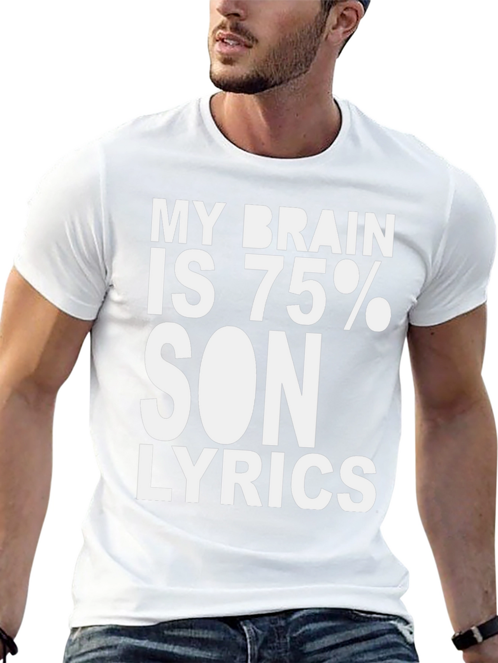 My Brain Is 75% Song Lyrics T-Shirt