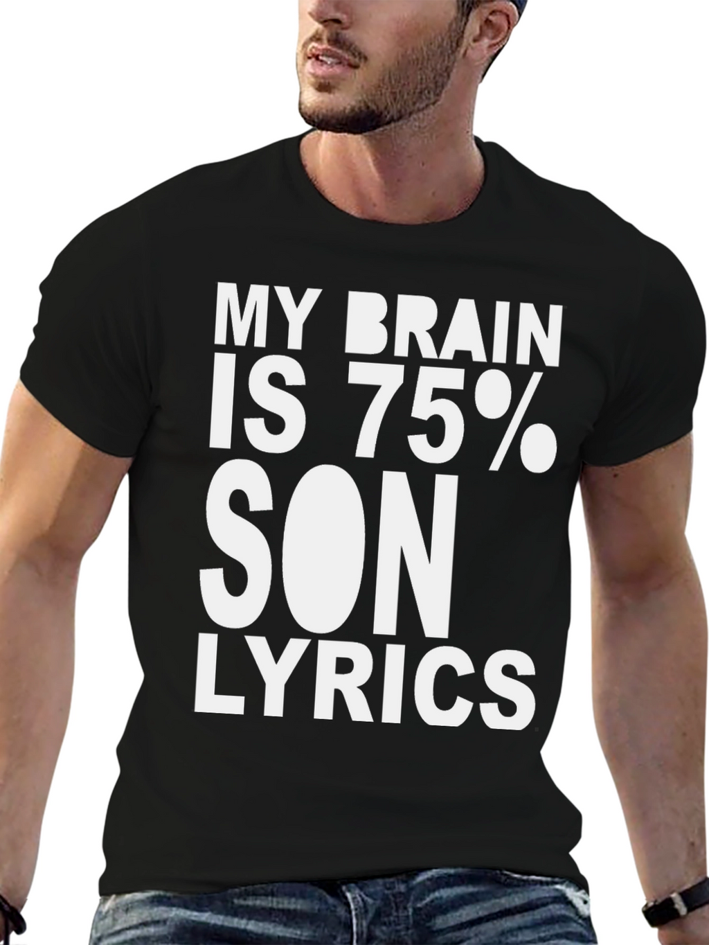 My Brain Is 75% Song Lyrics T-Shirt