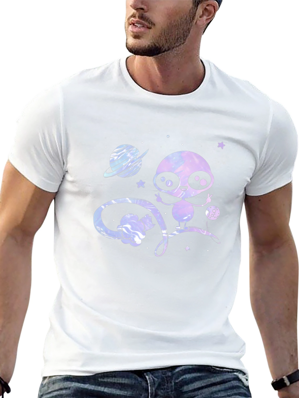 Cute Alien T-Shirt - Galaxy Design
