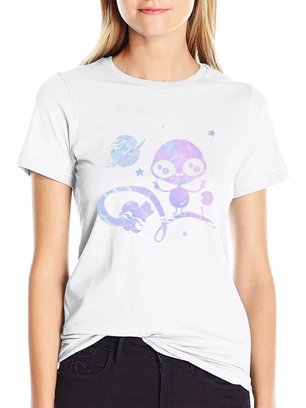 Cute Alien T-Shirt - Galaxy Design