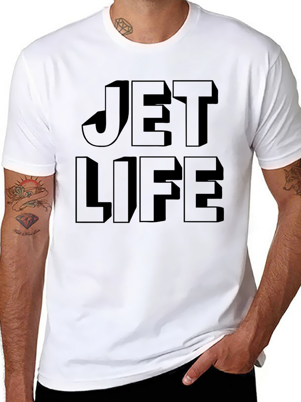 Jet Life Graphic Tee - Stylish Black T-Shirt