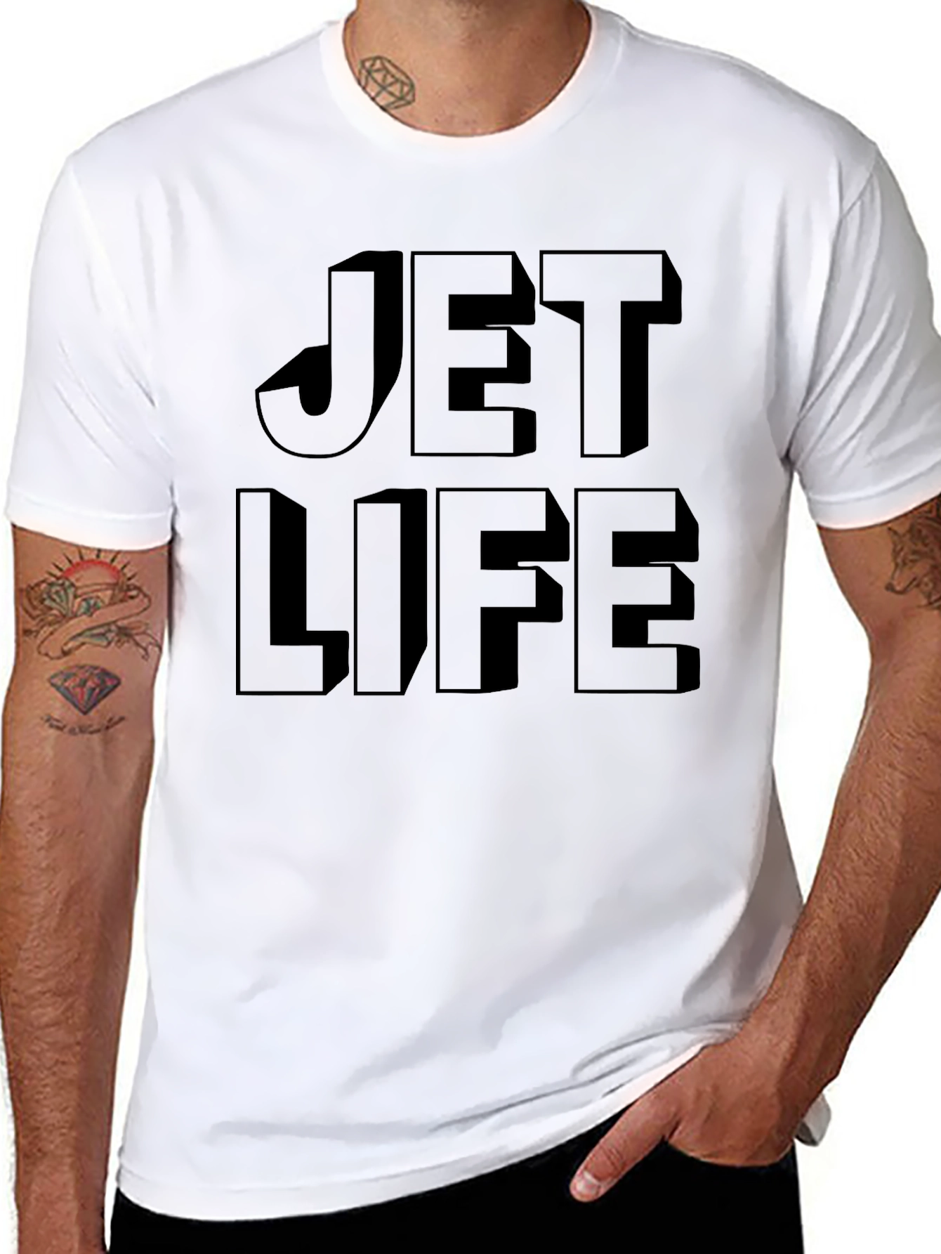 Jet Life Graphic Tee - Stylish Black T-Shirt