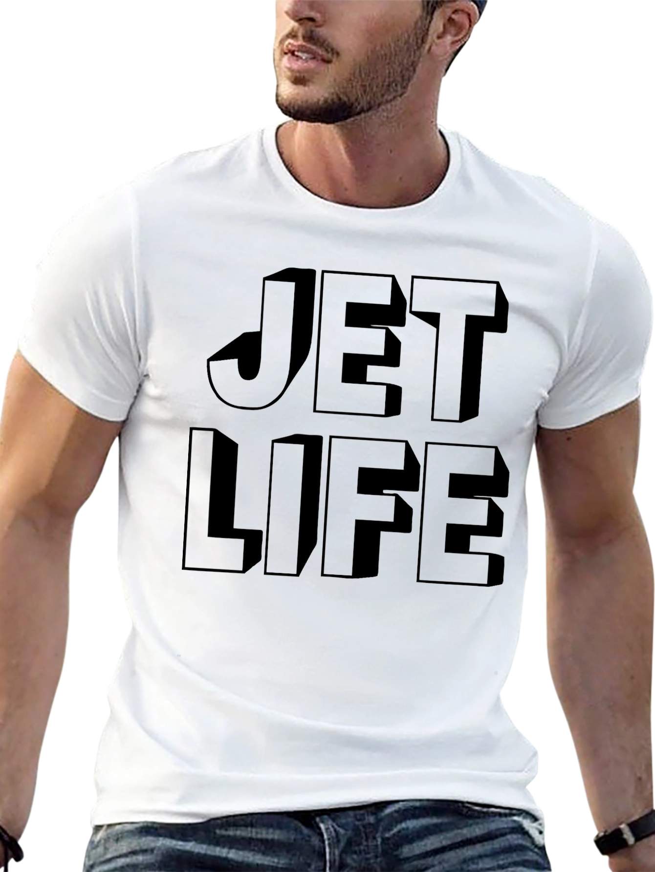 Jet Life Graphic Tee - Stylish Black T-Shirt