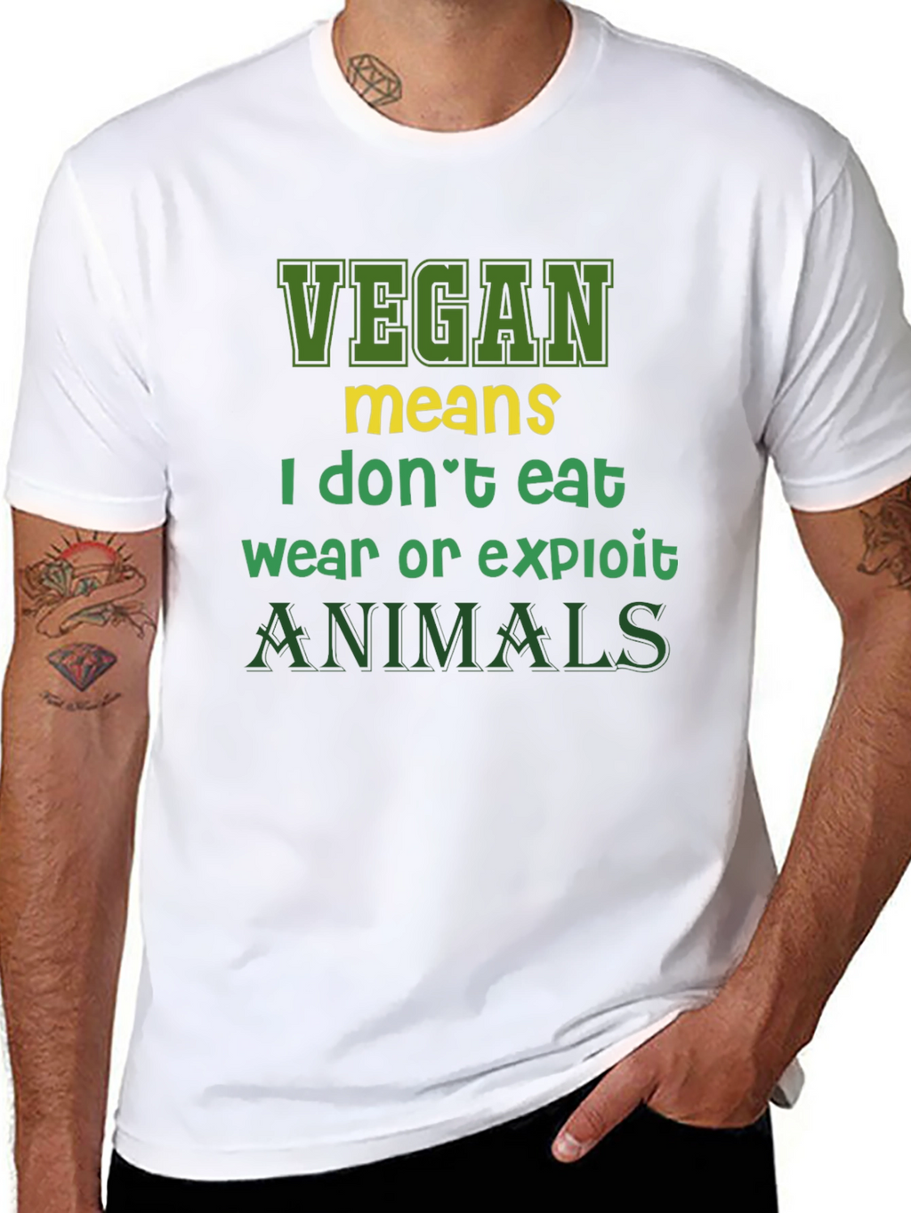 Vegan Statement T-Shirt - I Dont Eat Animals