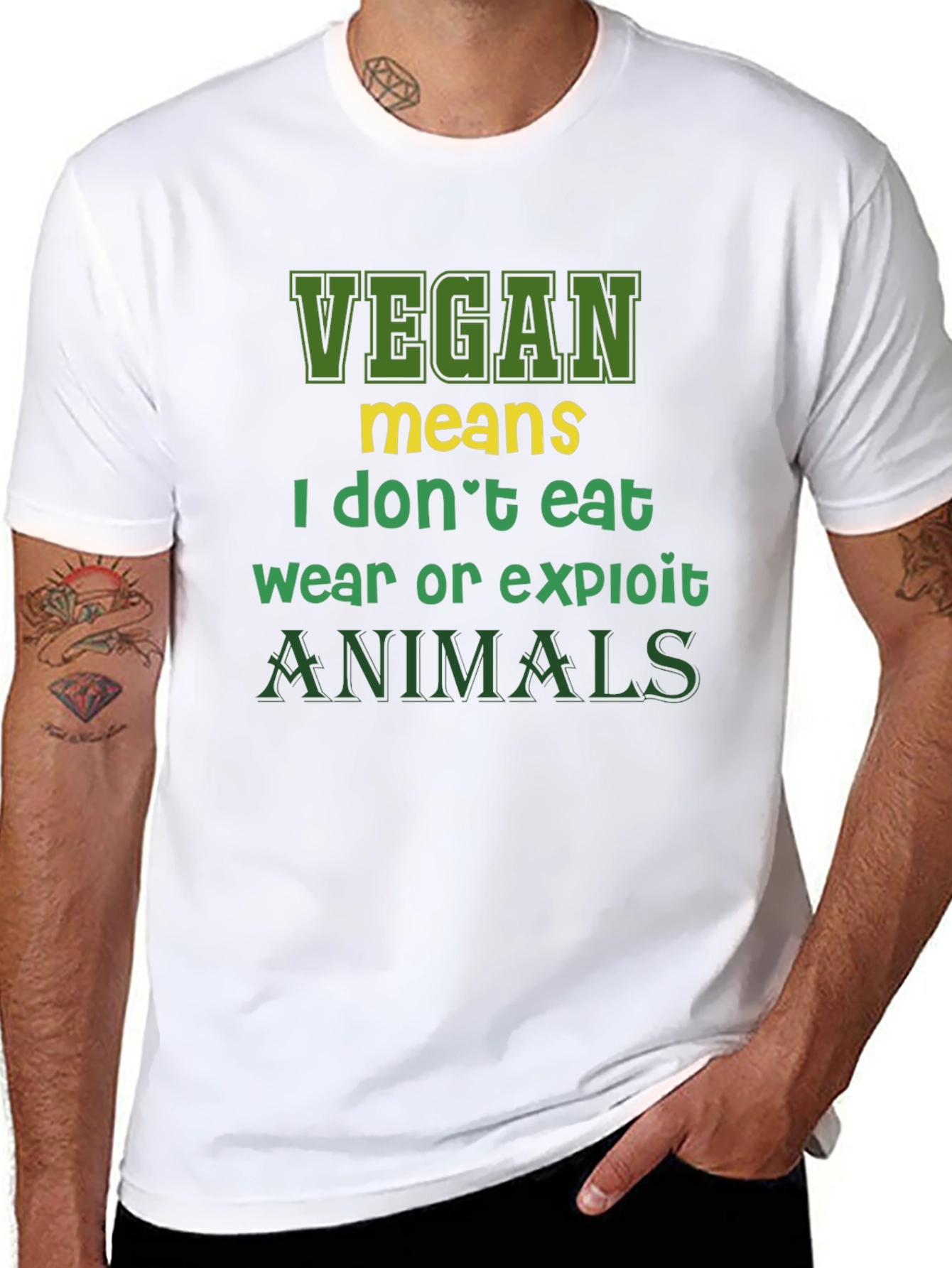 Vegan Statement T-Shirt - I Dont Eat Animals
