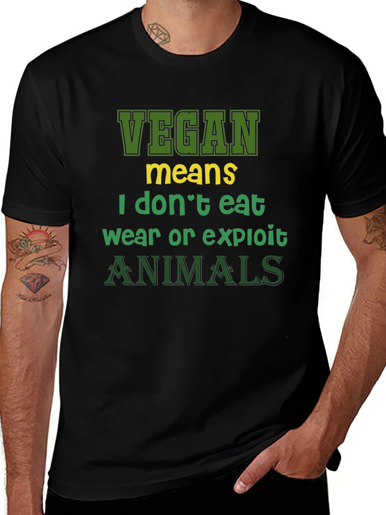 Vegan Statement T-Shirt - I Dont Eat Animals