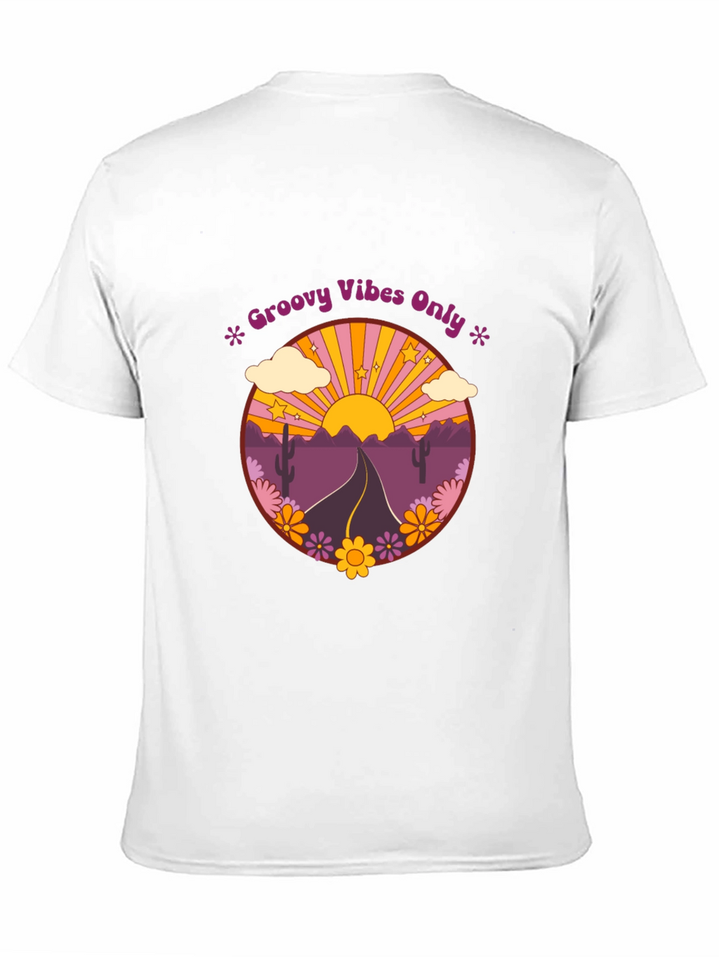 Groovy Vibes Graphic Tee - Desert Road Trip T-Shirt