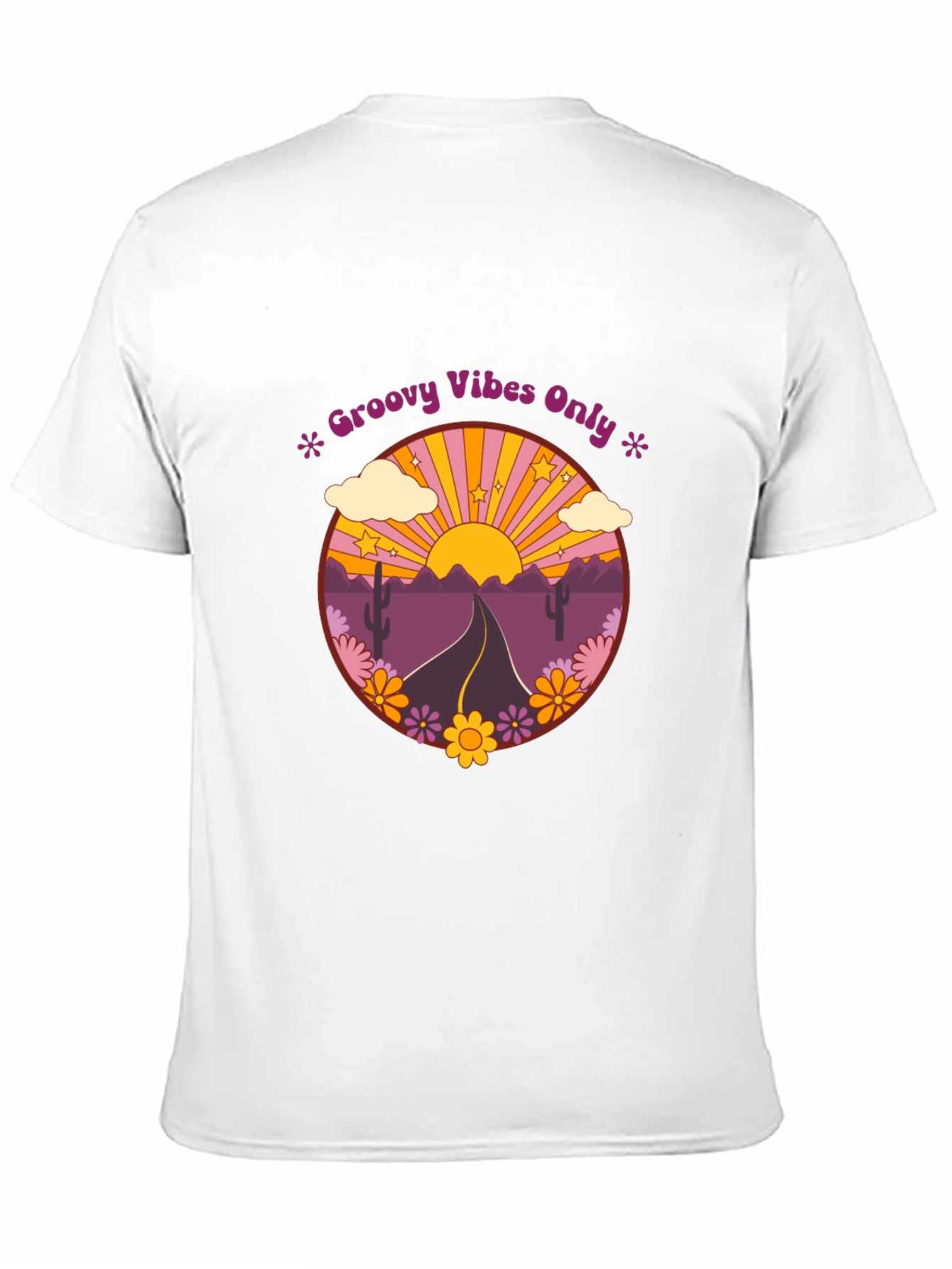 Groovy Vibes Graphic Tee - Desert Road Trip T-Shirt