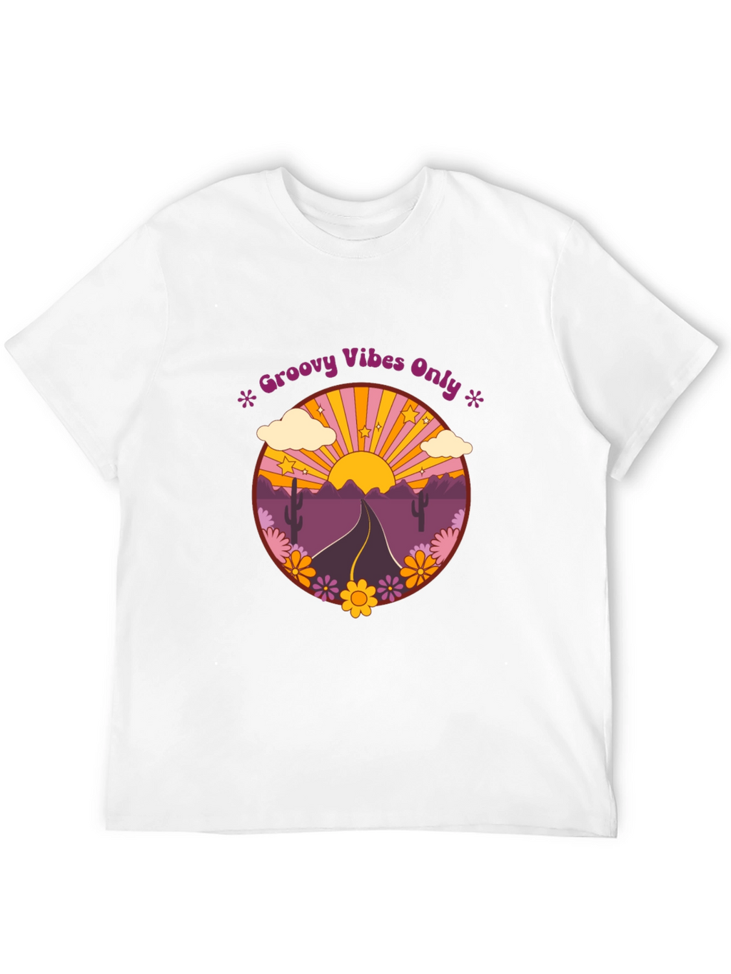 Groovy Vibes Graphic Tee - Desert Road Trip T-Shirt