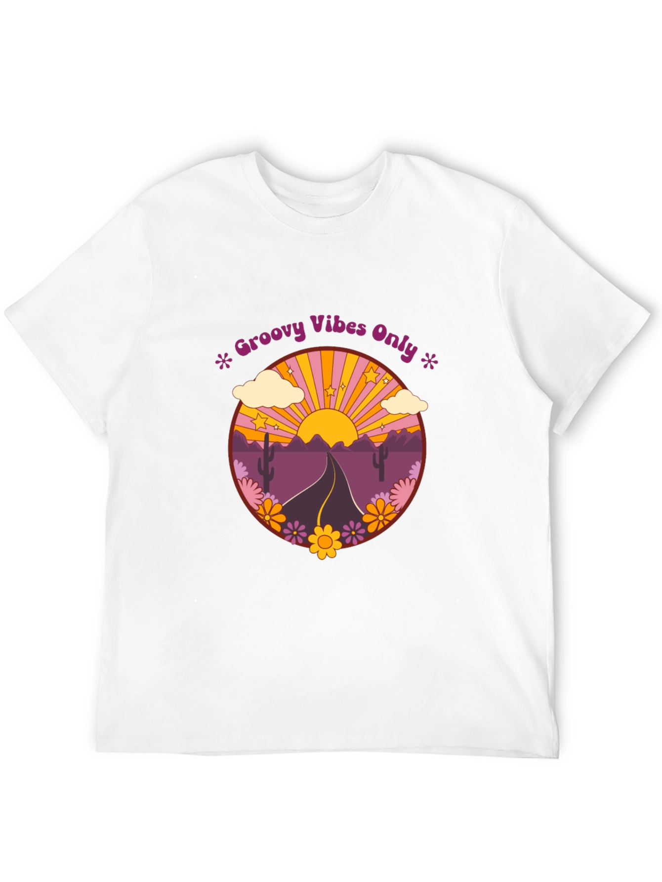 Groovy Vibes Graphic Tee - Desert Road Trip T-Shirt