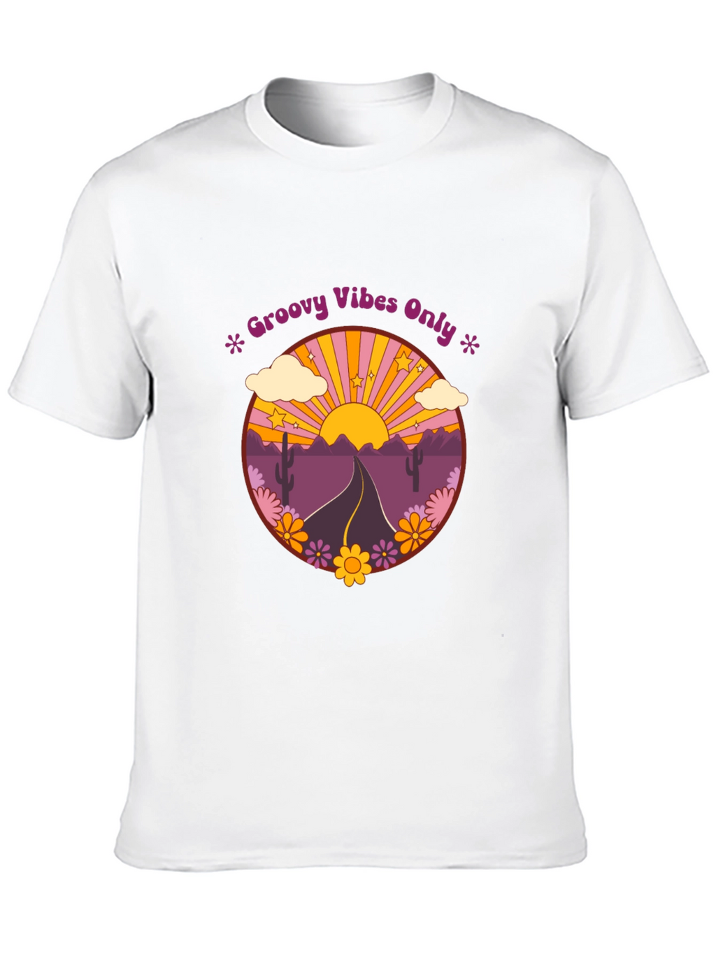 Groovy Vibes Graphic Tee - Desert Road Trip T-Shirt