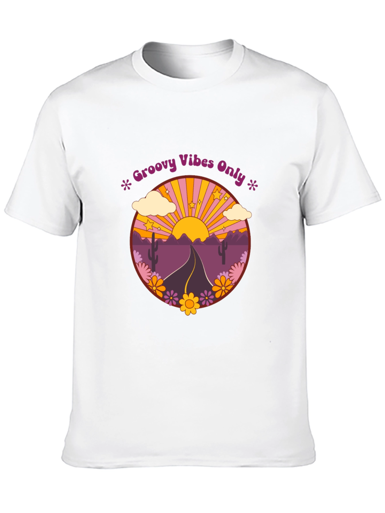 Groovy Vibes Graphic Tee - Desert Road Trip T-Shirt