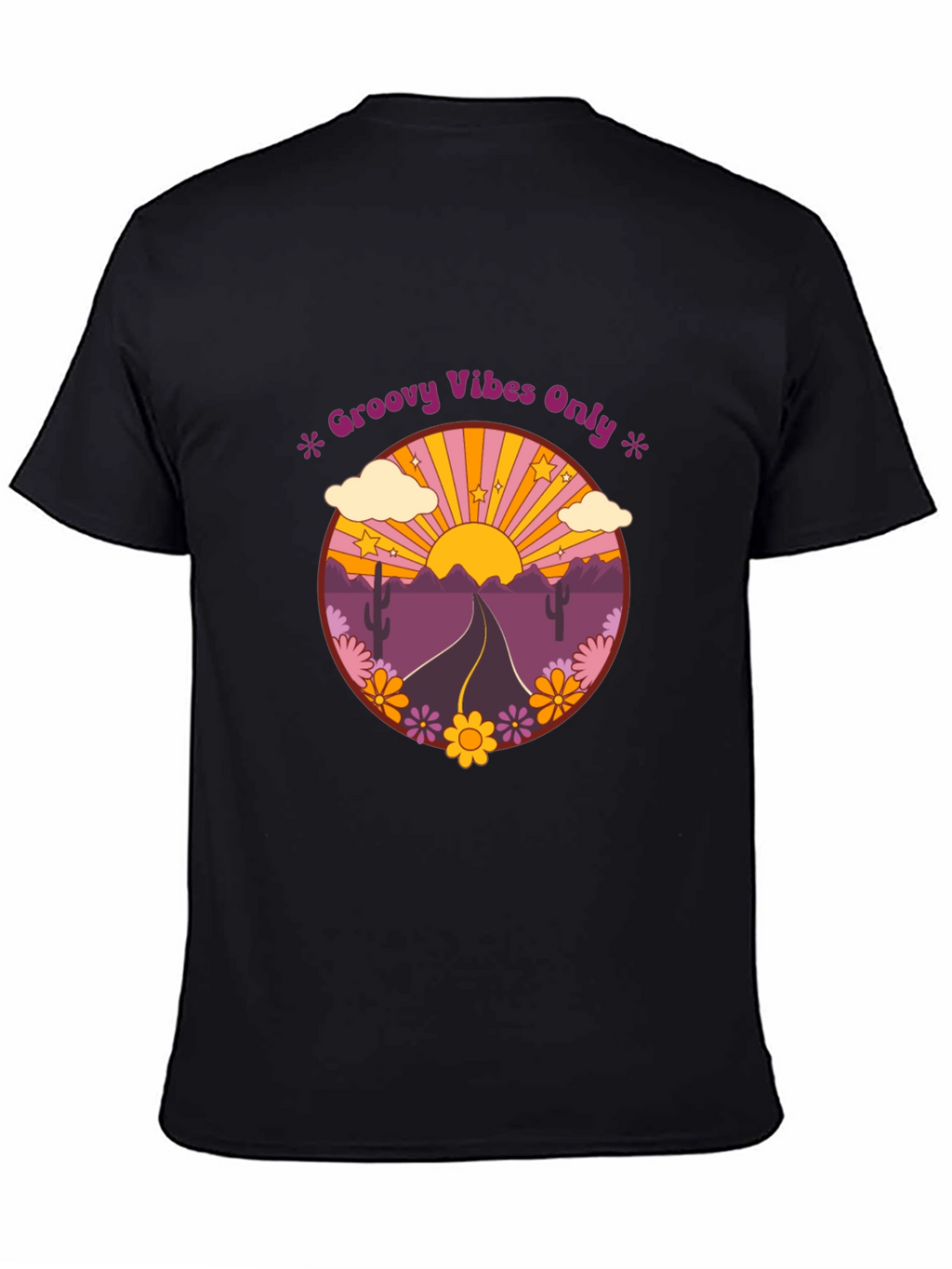 Groovy Vibes Graphic Tee - Desert Road Trip T-Shirt