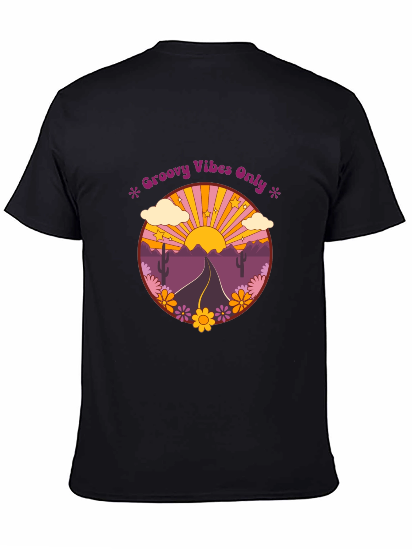 Groovy Vibes Graphic Tee - Desert Road Trip T-Shirt
