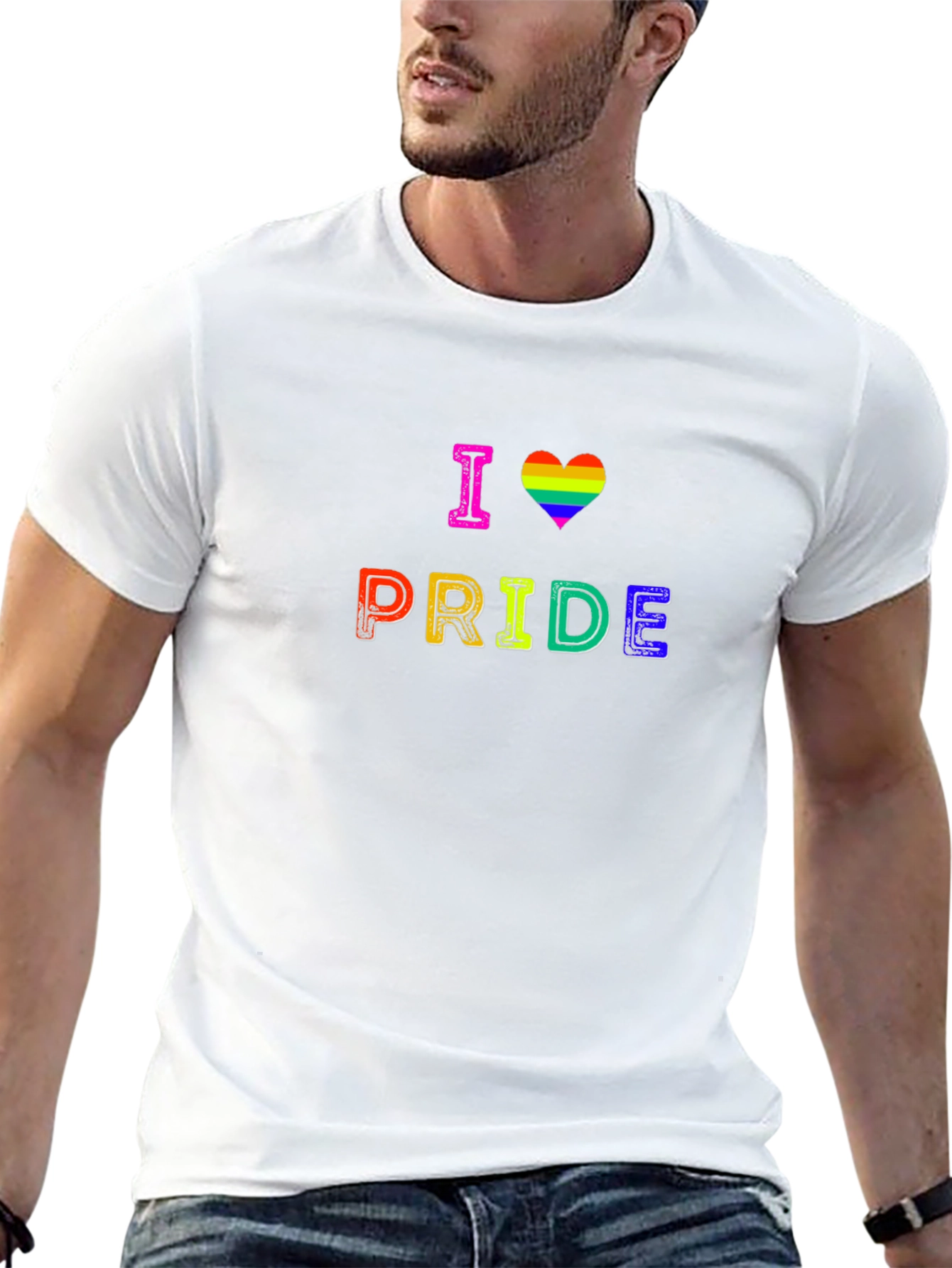 I Heart Pride Rainbow Graphic Tee - Unisex