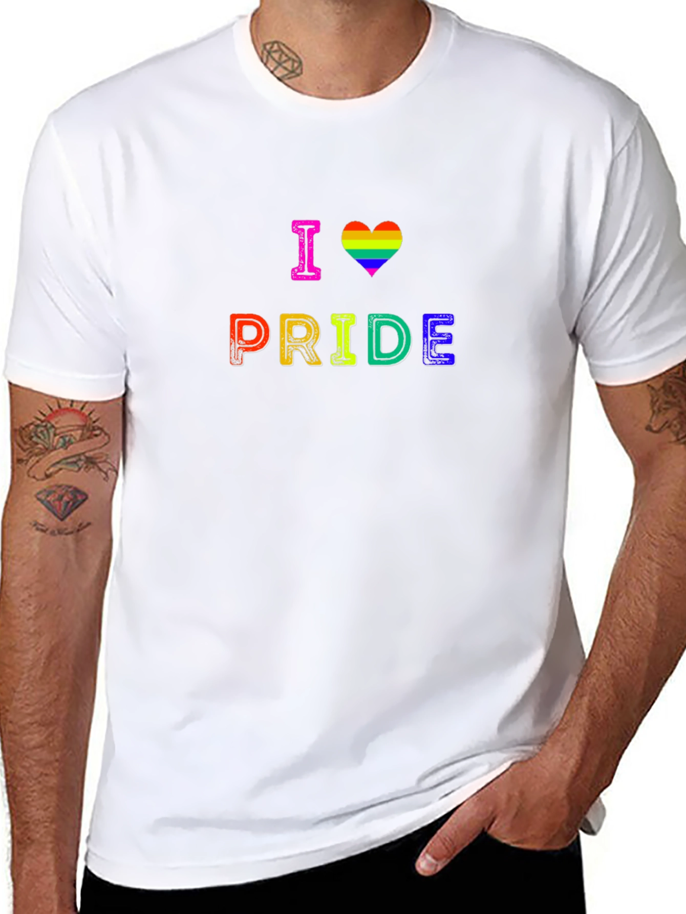 I Heart Pride Rainbow Graphic Tee - Unisex