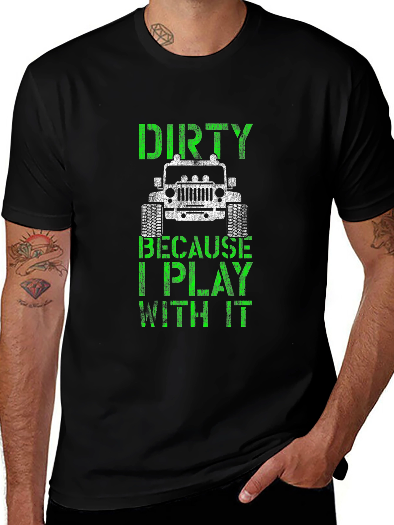 Dirty Jeep Graphic T-Shirt - Off-Roading Fun!