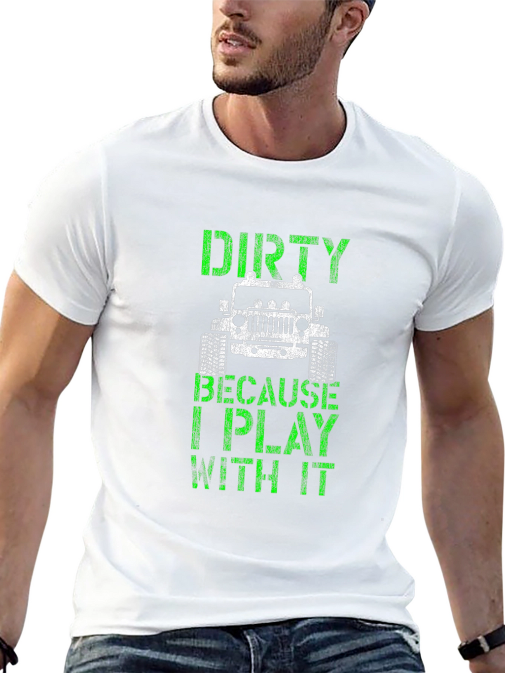 Dirty Jeep Graphic T-Shirt - Off-Roading Fun!