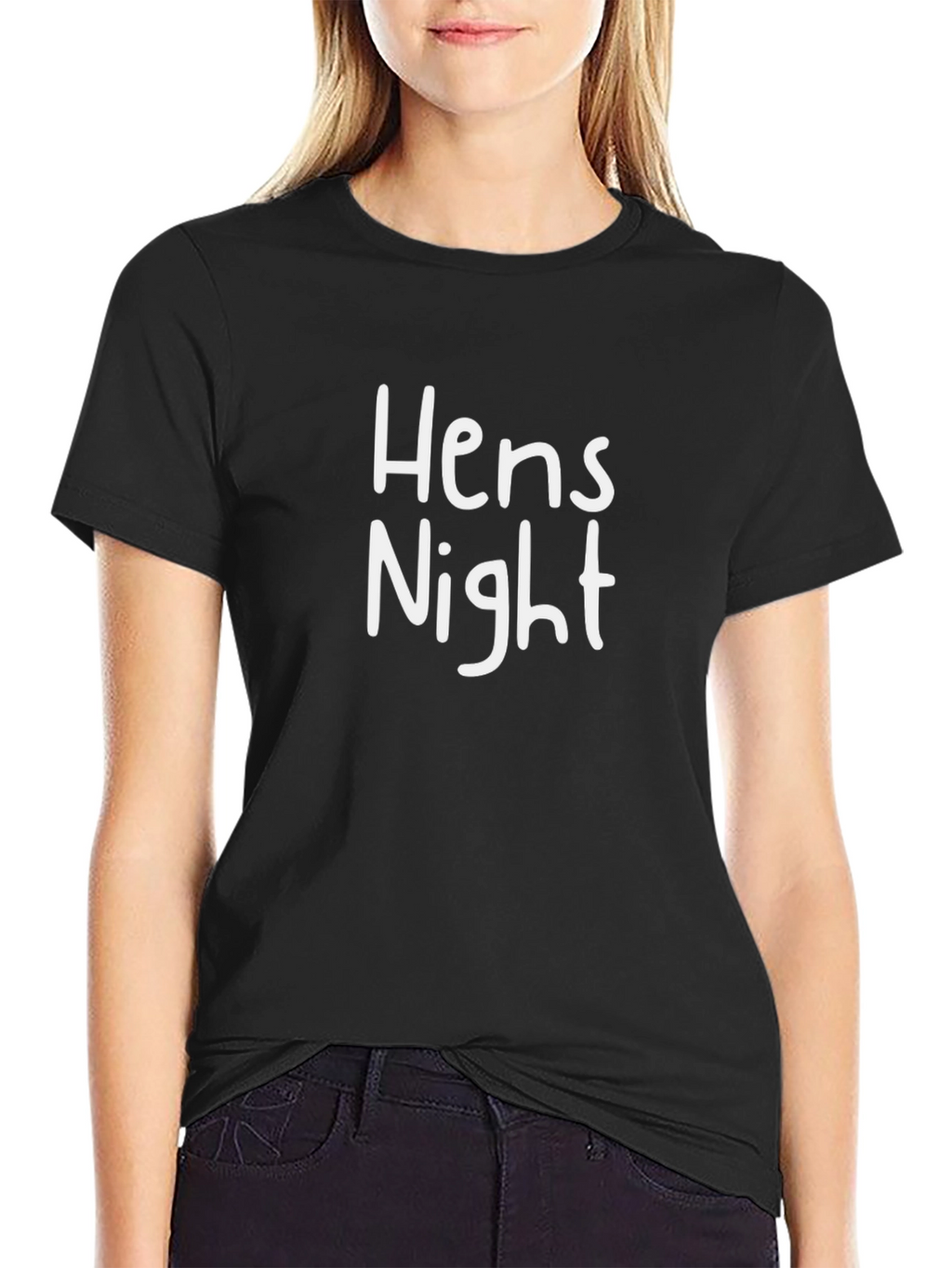 Hens Night Black Graphic T-Shirt