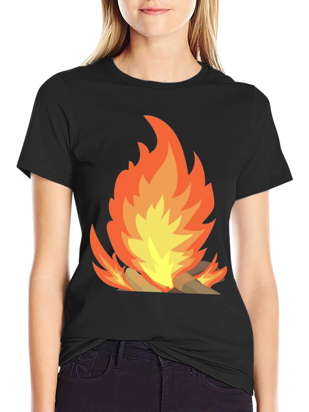 Campfire Graphic Tee - Mens Black T-Shirt