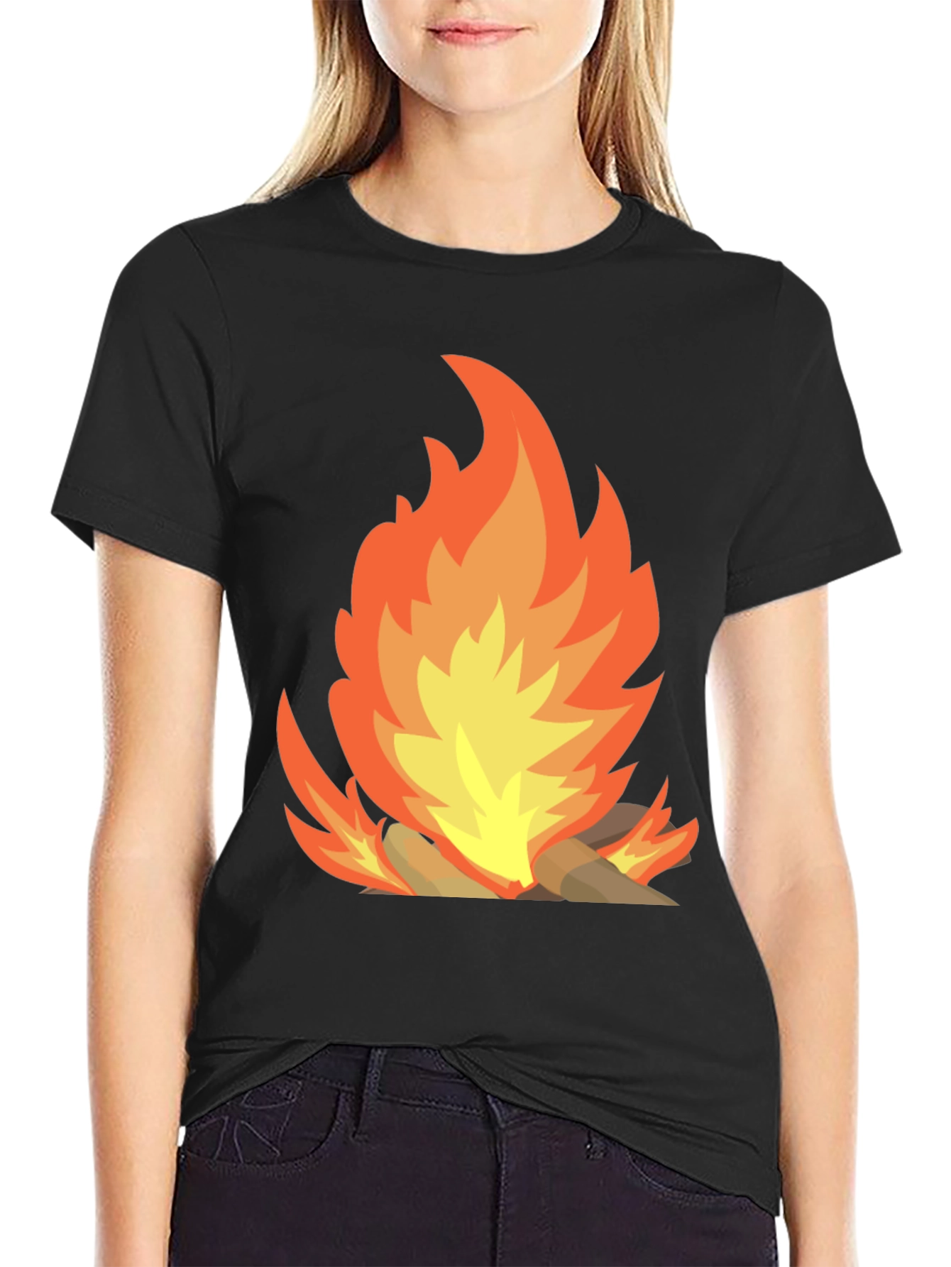 Campfire Graphic Tee - Mens Black T-Shirt