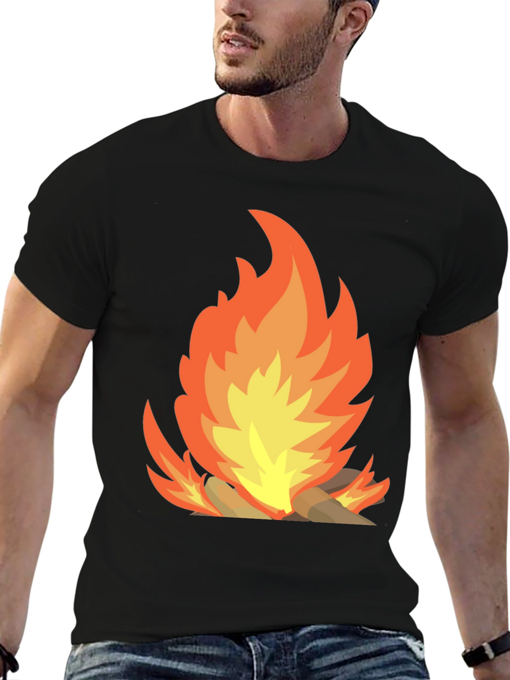 Campfire Graphic Tee - Mens Black T-Shirt