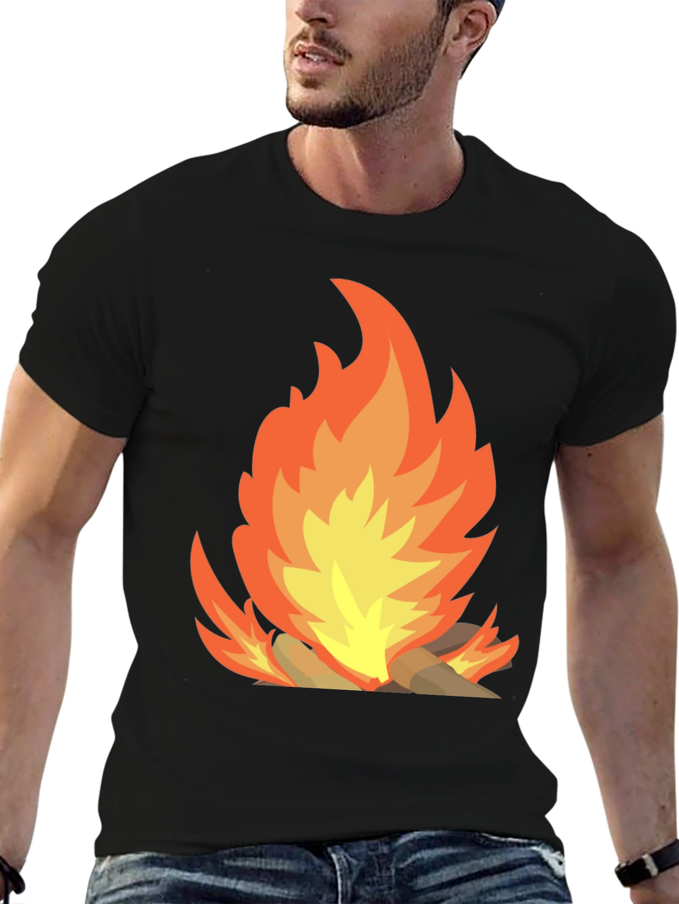 Campfire Graphic Tee - Mens Black T-Shirt