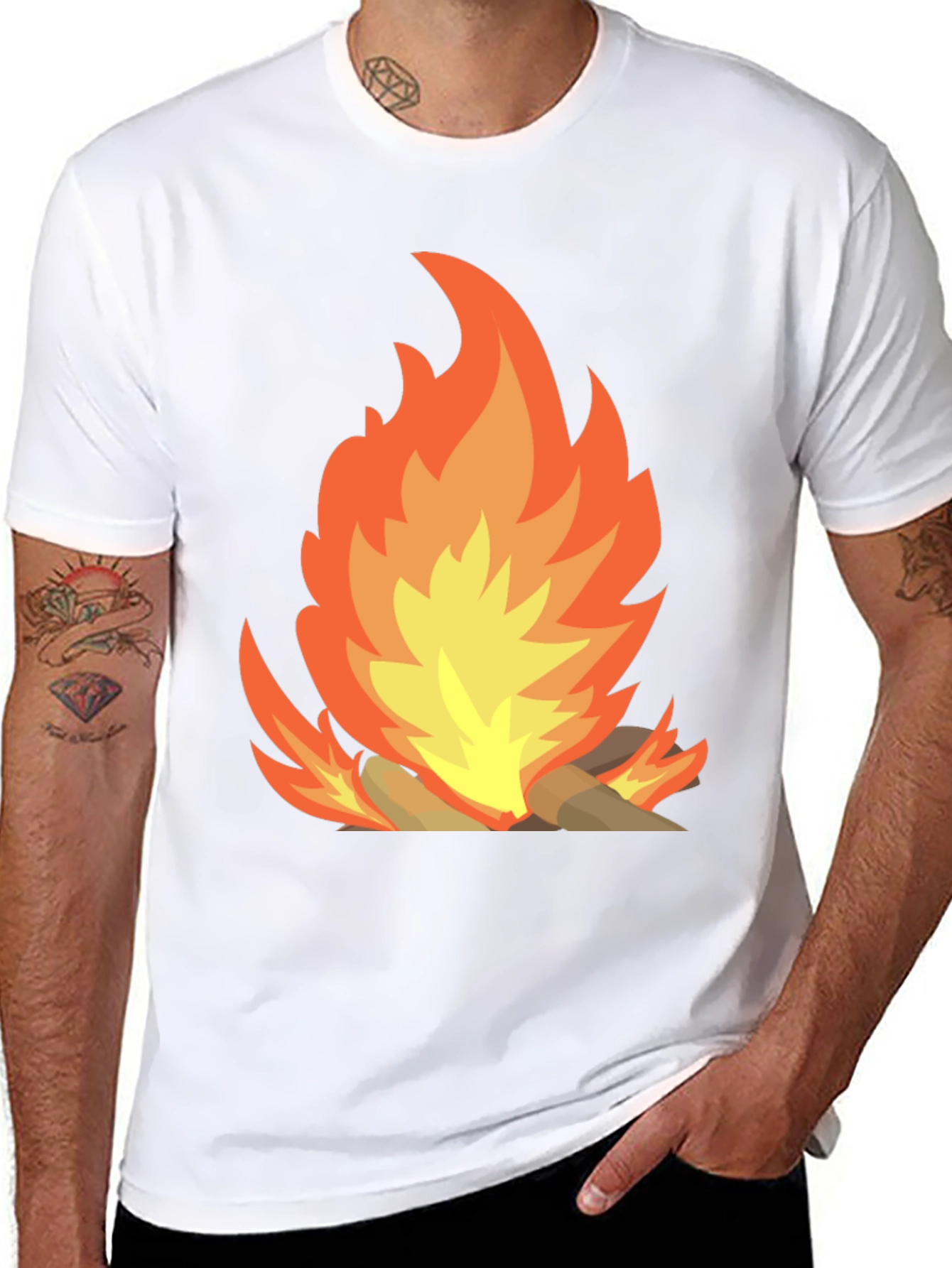 Campfire Graphic Tee - Mens Black T-Shirt