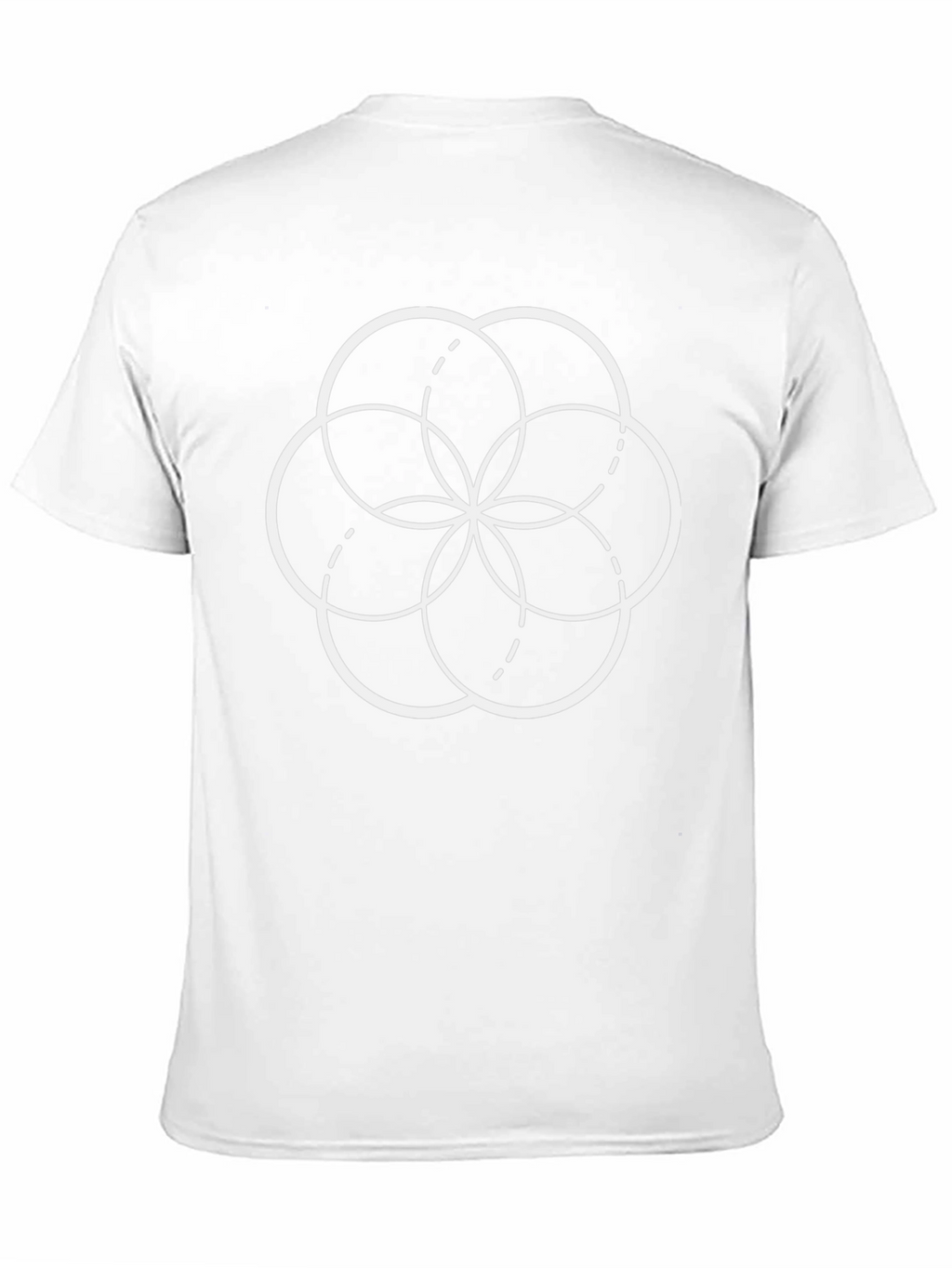 Geometric Circle Pattern Black T-Shirt