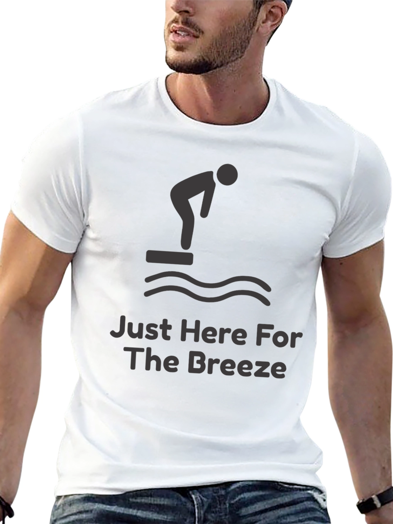 Just Here For The Breeze Funny Diver T-Shirt