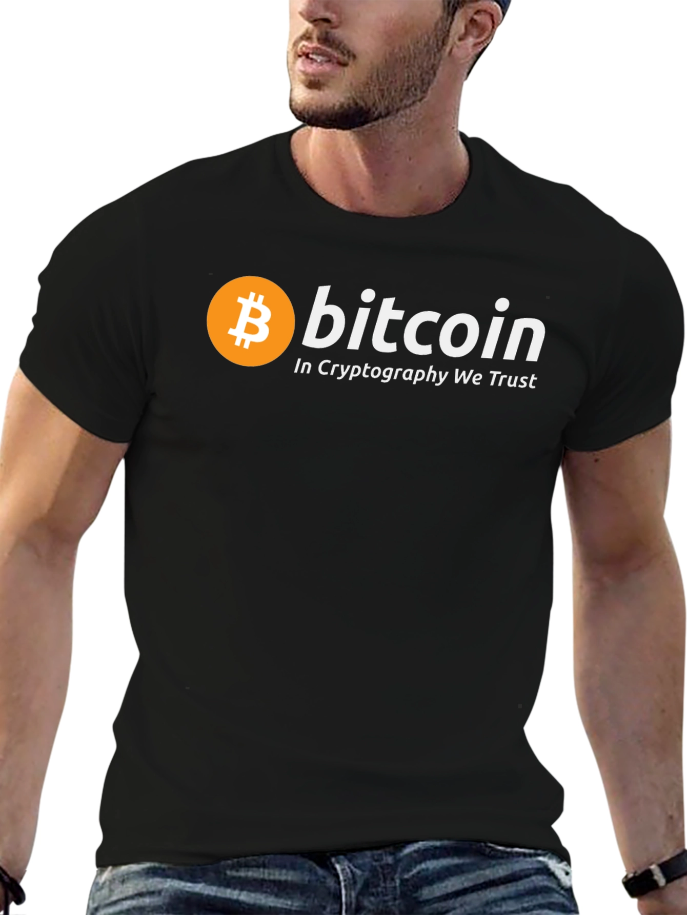 Bitcoin Cryptocurrency T-Shirt - In Cryptography We Trust