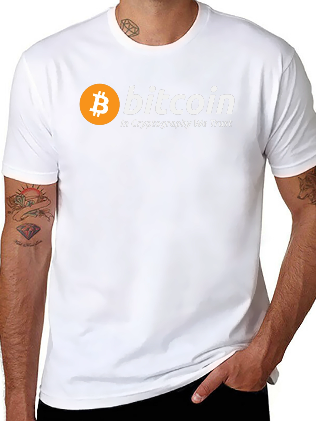 Bitcoin Cryptocurrency T-Shirt - In Cryptography We Trust