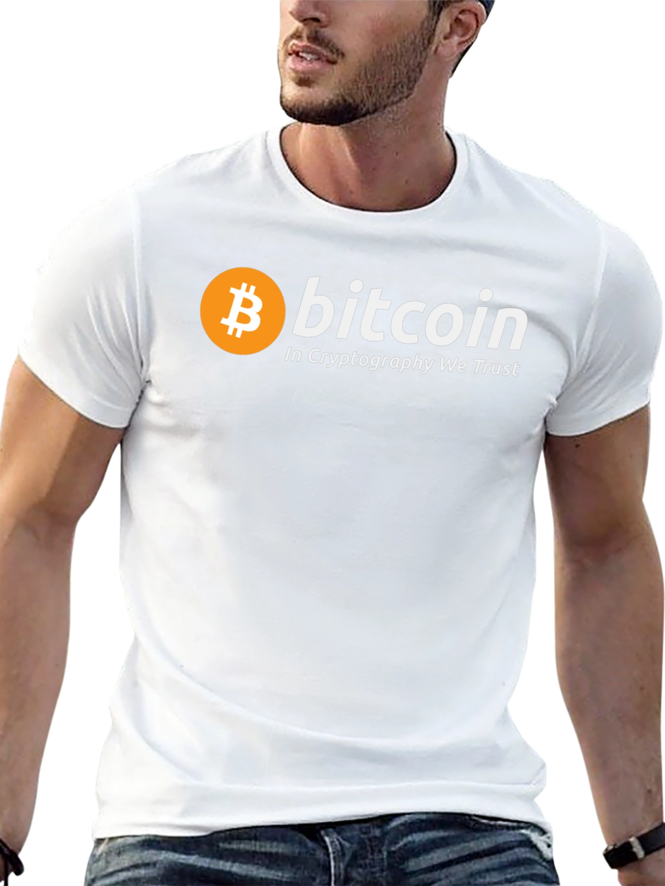 Bitcoin Cryptocurrency T-Shirt - In Cryptography We Trust