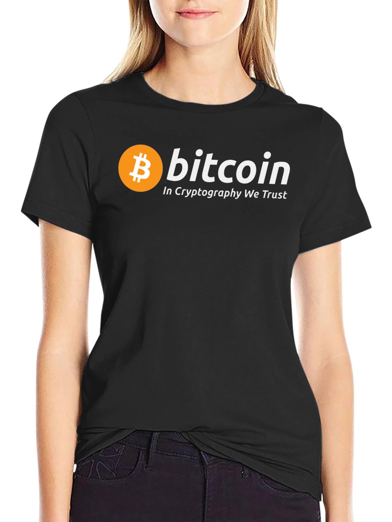 Bitcoin Cryptocurrency T-Shirt - In Cryptography We Trust