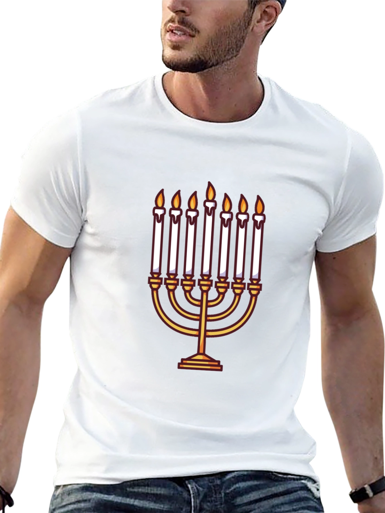 Hanukkah Menorah T-Shirt - Celebrate the Festival of Lights