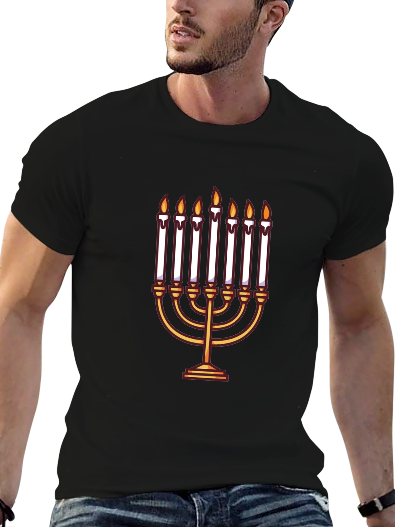 Hanukkah Menorah T-Shirt - Celebrate the Festival of Lights