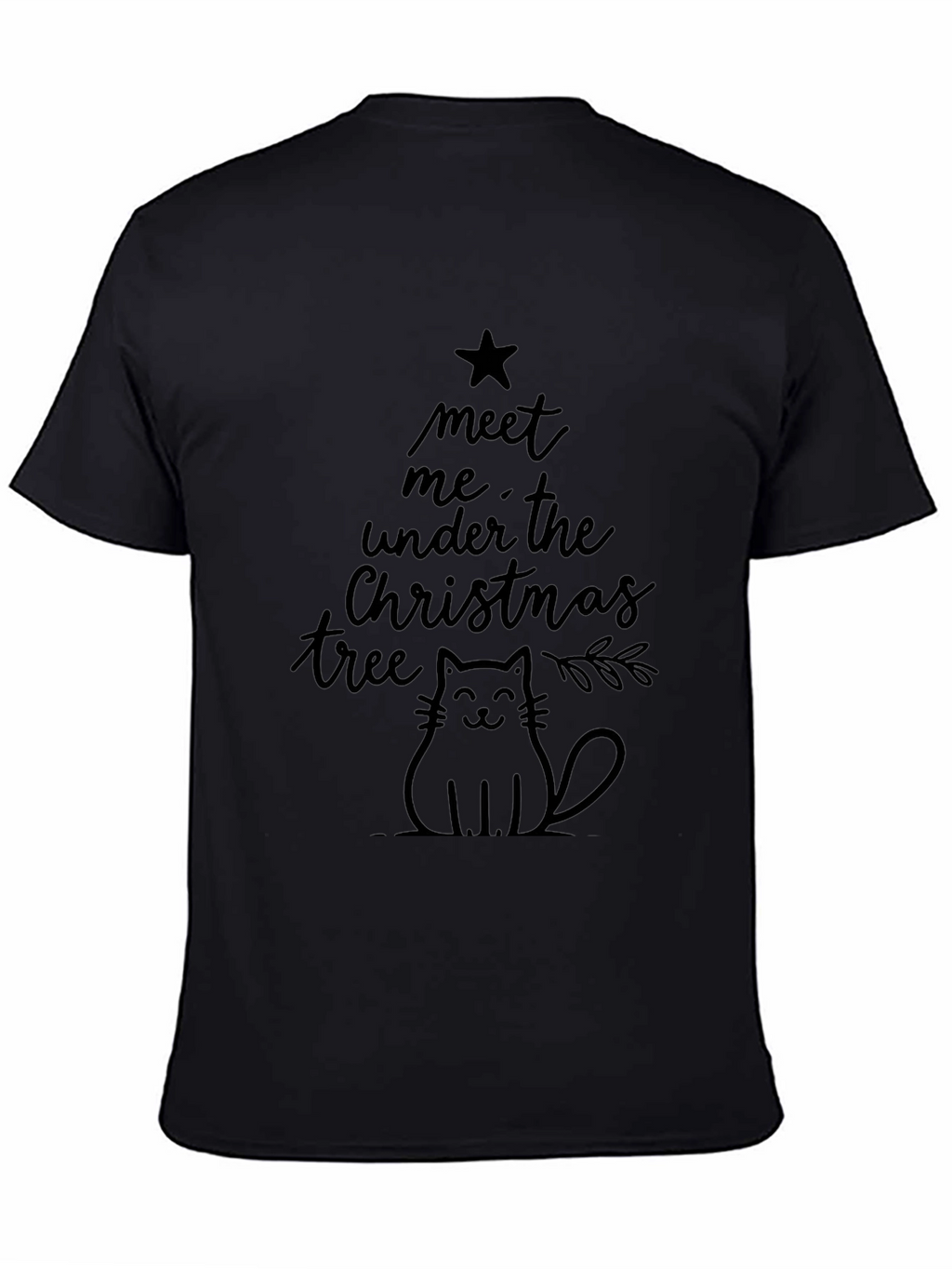 Meet Me Under the Christmas Tree Cat T-Shirt