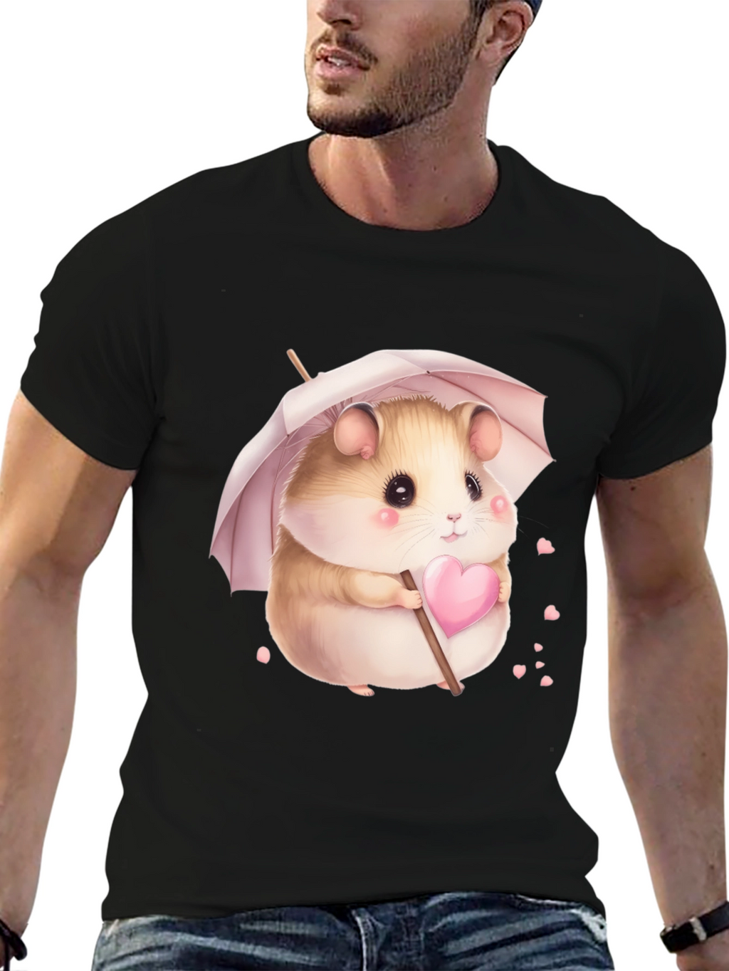 Hamster with Heart Umbrella T-Shirt