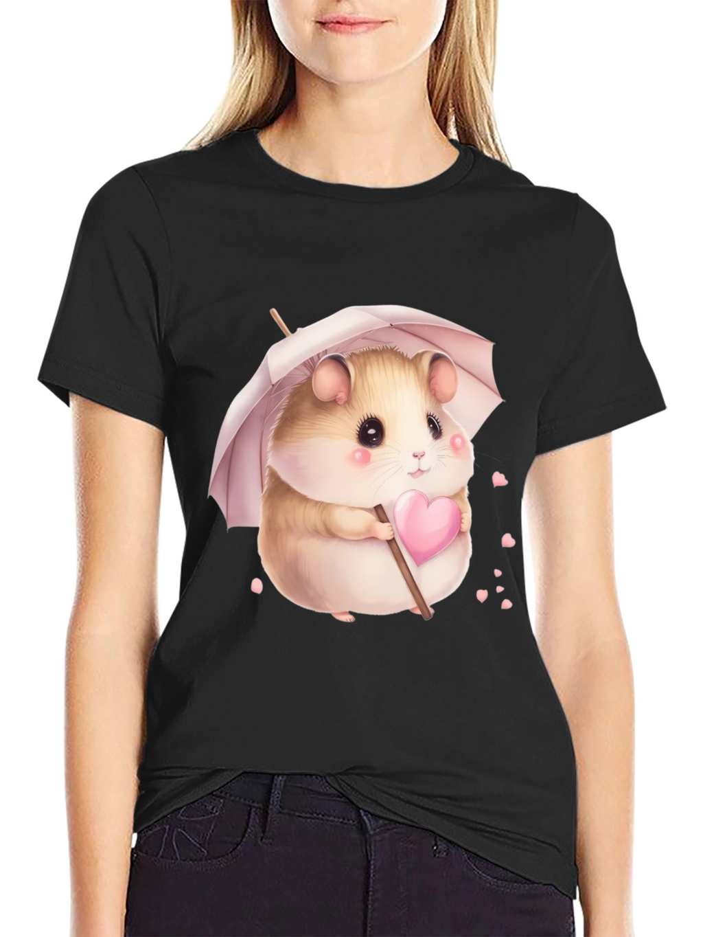 Hamster with Heart Umbrella T-Shirt
