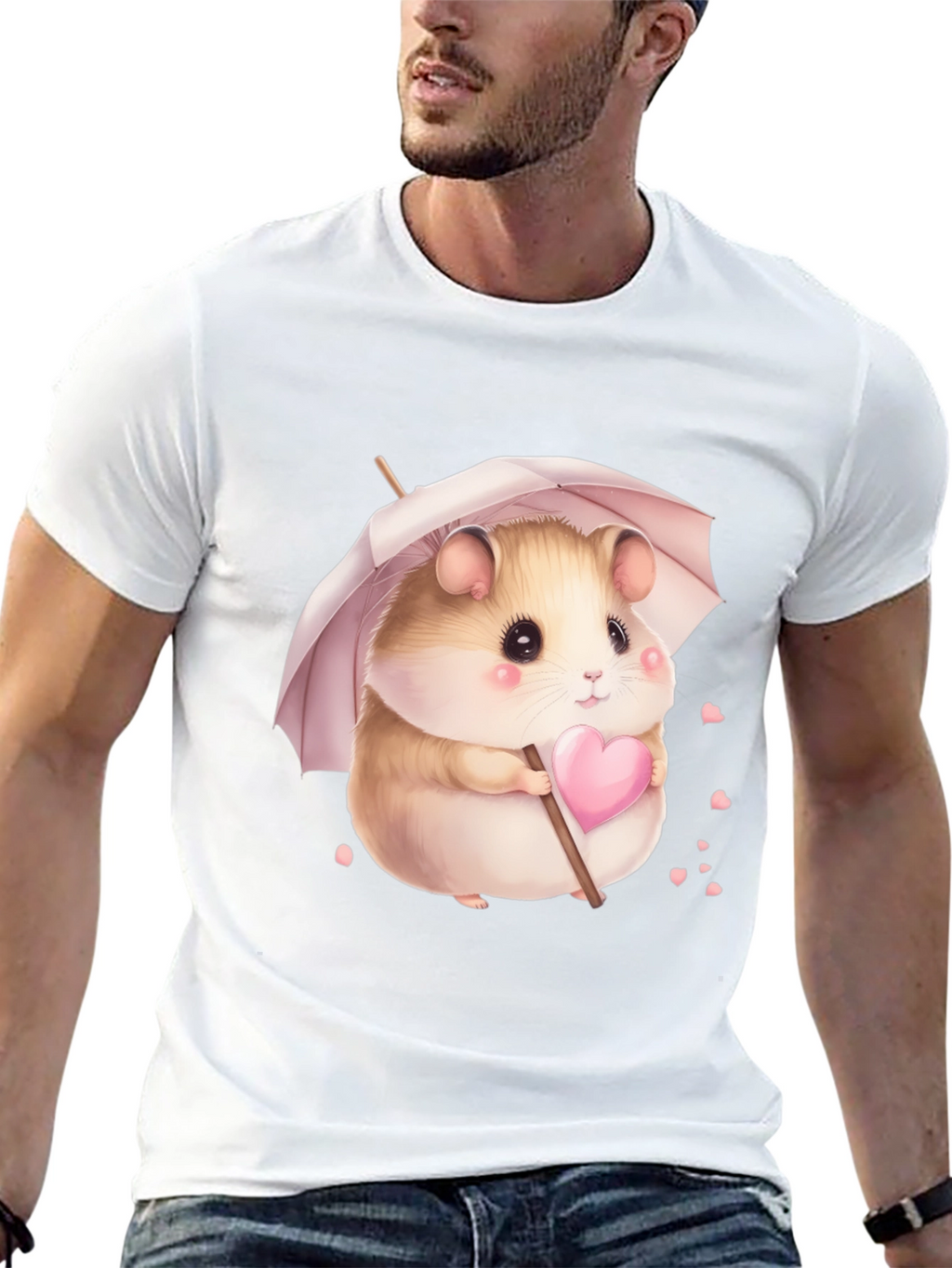 Hamster with Heart Umbrella T-Shirt