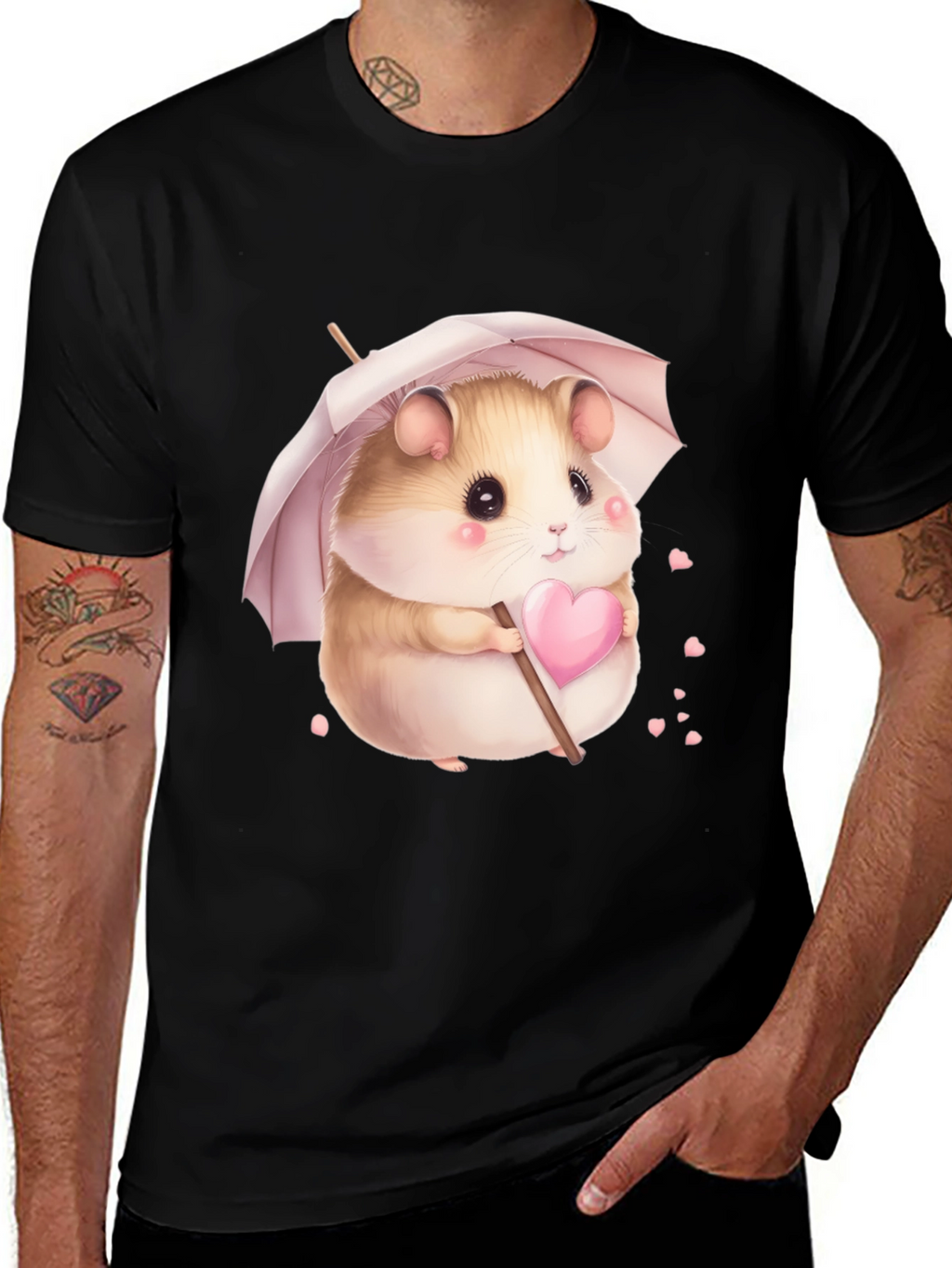 Hamster with Heart Umbrella T-Shirt