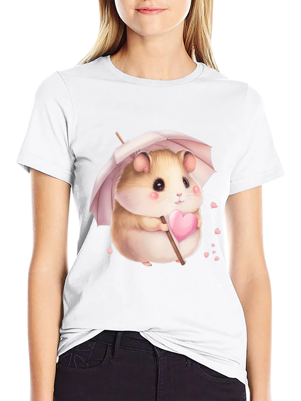 Hamster with Heart Umbrella T-Shirt